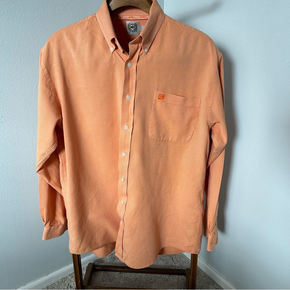 Cinch Men's Western Orange Casual Button-Down Shirt